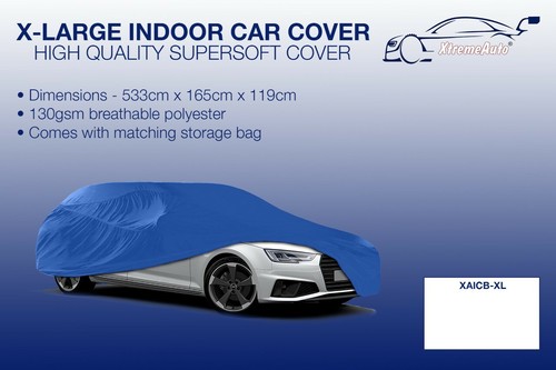 Blue indoor car cover - xl,