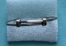 Sterling Silver Links of London Rare By-Pass Miniature Triple Wire Bangle. 6.9gm