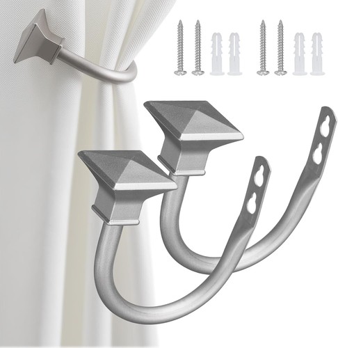 Curtain holdbacks white 2pcs - holdbacks,