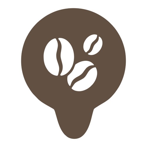 Coffee beans stencil reusable - stencil,