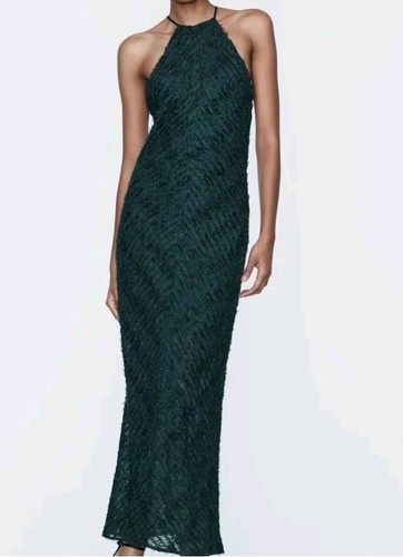 Green zara halter dress - green,