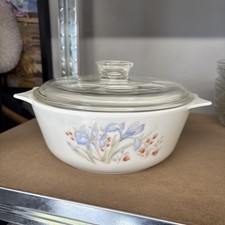 Pyrex blue iris vintage - blue,