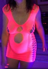 sexy rave neon pink mini party