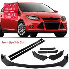 Fit For Ford Focus MK1 MK2 MK3 Side Skirts + Front Bumper Lip Splitter Body Kit