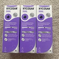 3x Hycosan Dual Eye Drops - Soothing Relief - Exp 07/2027