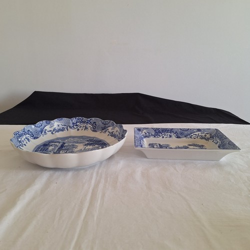 Spode blue italian - spode, scalloped