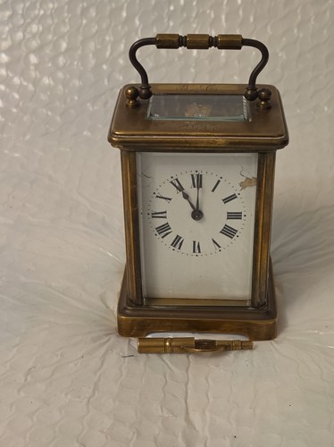 Antique french brass carriage - french,