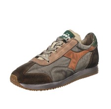 Diadora Heritage Equipe Dirty Sw - Sneakers Basse Kaki - Taglia 40 [6.5 US 25cm]