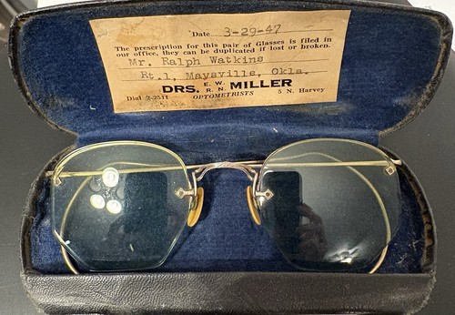 Antique rimless gold with - antique,