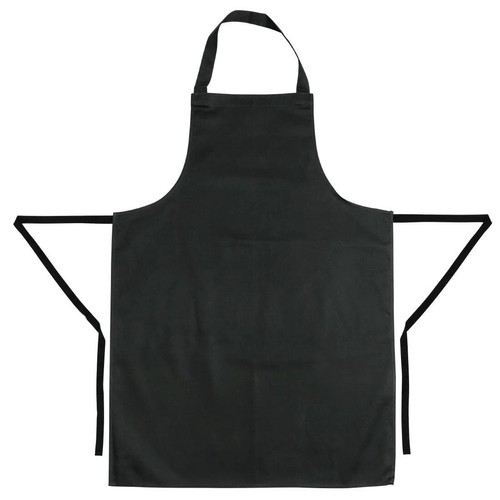 Black apron chefs kitchen bib - black,