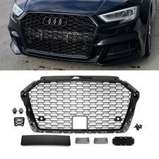 Radiator grille honeycomb grill PDC black gloss fits Audi A3 8V facelift not RS3