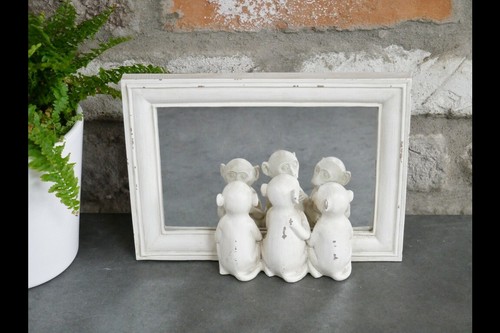 Small mirror three monkeys - small,