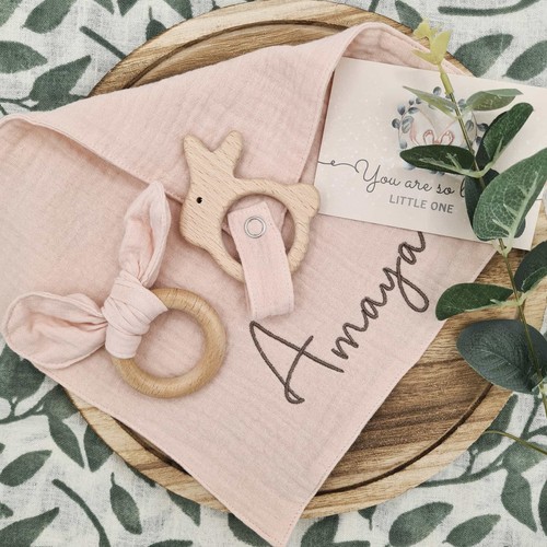 Personalised embroidered baby - embroidered,