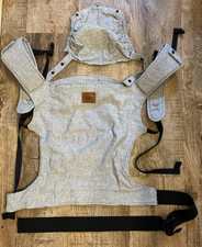 Happy Baby Carrier OG Older Style Gray with Hood Minimal Linen/Cotton
