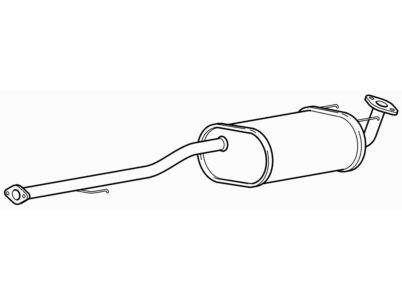 Centre exhaust middle silencer - exhaust,