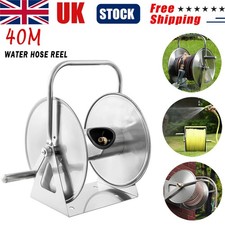 Garden Hose Reel Cart Heavy Duty Metal Hose Reel Stand Wall Mounted 40M Capacity
