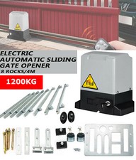 1200KG Automatic Sliding Gate Opener Kit Door Electric 2 Remote Control 8pc Rack