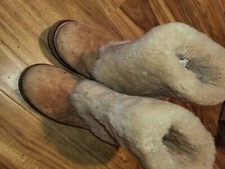 UGG MAYLIN CHESTNUT SUEDE SHEARLING WOMEN BOOTS SIZE  9
