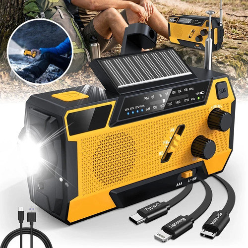 Portable wind radio solar - up,