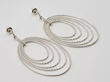 Links of London AURORA earrings large statement rings sterling silver new