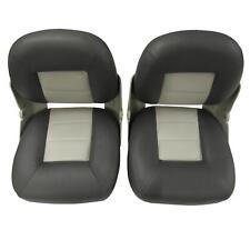 Cruise Style Folding Boat Seat Grey Charcoal X2 (Low Back Fishing Marine Chair)