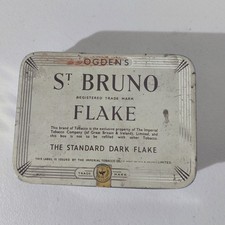 Vintage  St. Bruno Flake Tobbaco Tin,  Tobacco Tin  #M