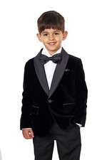 Boys Kids Velvet Tuxedo Jacket