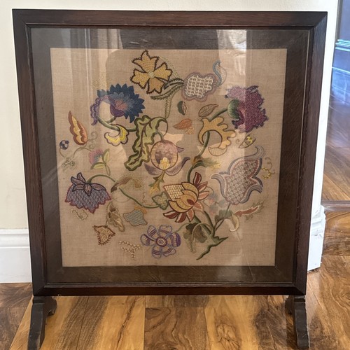 Fire screen oak - fire, and