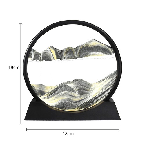 Moving sand art picture glass - art,