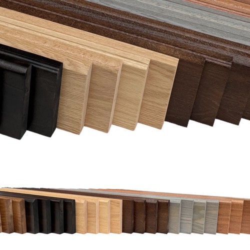 Solid oak sapele skirting - oak,