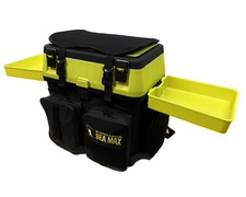 Roddarch Sea Fishing Seat and Tackle Box with Side Trays and Rucksack Converter