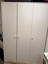 KLEPPSTAD (IKEA Cupboard) Wardrobe with 3 doors, white, 117x176 cm