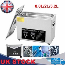Digital Ultrasonic Cleaner Ultra Sonic Bath Cleaning Tank Timer 0.8/2/3.2L