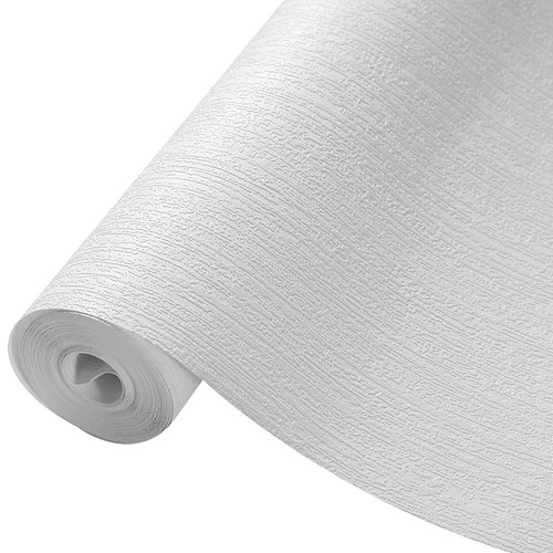 White paintable wallpaper - white,