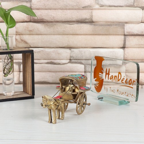 Gemstone work brass horse - work,