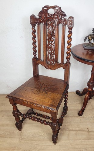 Jacobean style hall chair - jacobean,