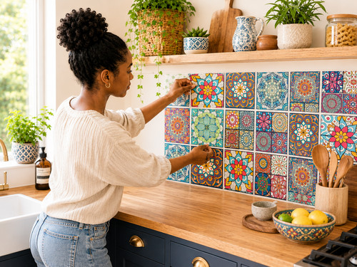 Tile stickers mosaic transfers - mosaic,