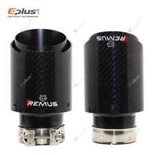 Car Gloss Carbon Fiber Muffler Tip Exhaust System Pipe Mufflers Nozzle Uni