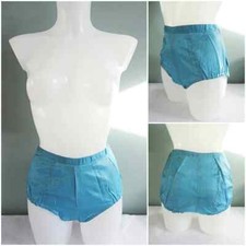 Vintage Gym Knickers Shorts 1930s Ladies Dance Pants Teal Blue Elasticated 30s
