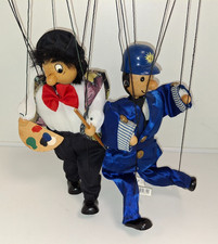 2 String/Marionette Puppets - Policeman & Artist - Grove International