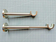 Athens/ B&Q Brushed Nickel Metal Long extendable 16/19/28mm Curtain Pole Bracket