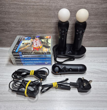 PS3 Playstation 3 Move Motion Controller X2, Navigation Controller, Games Bundle