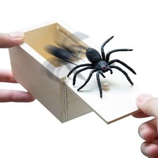Wooden Prank Spider Scare Box