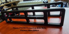 Yaesu FT-710 Transceiver Side Rails Carbon Fibre Effect on Sides + Mic Holder