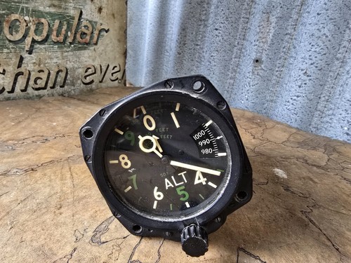 Vintage aircraft altimeter - aircraft,