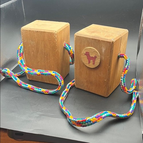 Vintage wooden block clackers - vintage,
