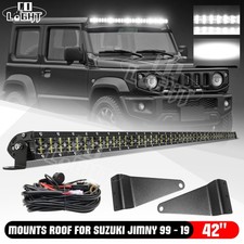 Dual Row 42" Roof LED Light Bar Combo +Brackets + Wire For Suzuki Jimny 99 - 19