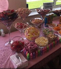 6 Cocktail Display Vases Glass