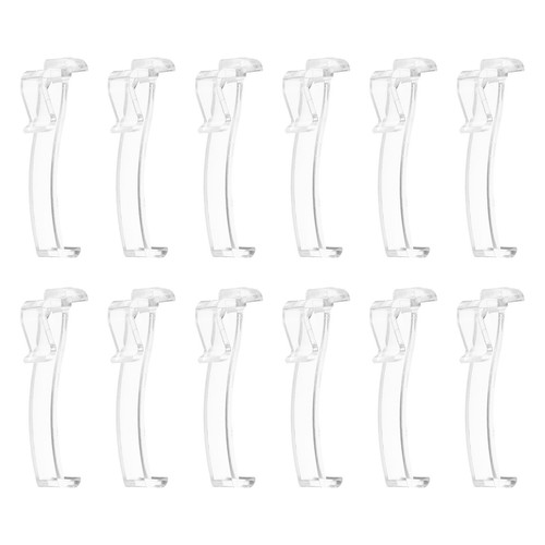 12pcs clear valance - 12pcs, clips