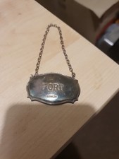 Sterling Silver C.R&Son Port Decanter Label .